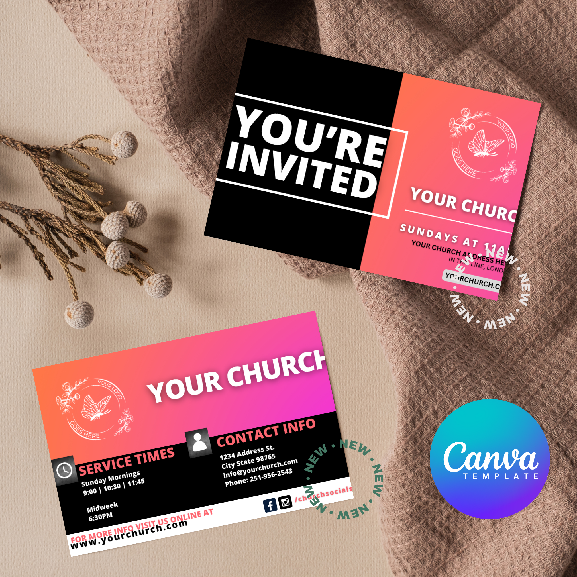 DIY Church Invite Card Template - My Church Designs