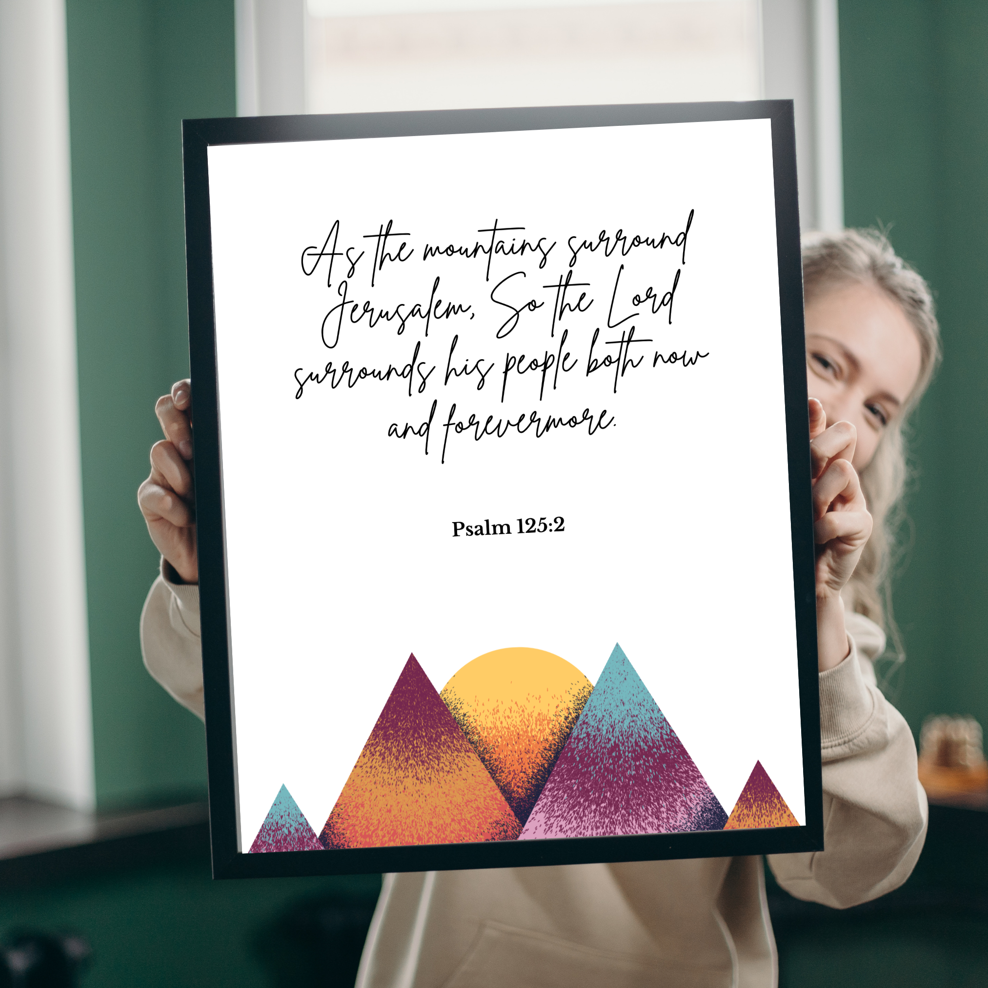 Scripture Wall Art Bible Verse Wall Art, Printable, Bible Verse Prints, Psalm 125:2 ...